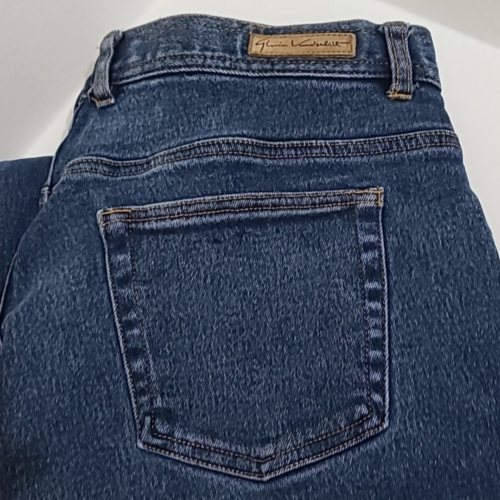 Gloria Vanderbilt VINTAGE Dark Blue Jeans with Gold Stitching, Like NEW! - Picture 10 of 10
